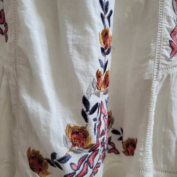 Free People Ivory Floral Embroidered Dress - Picture 6 of 8
